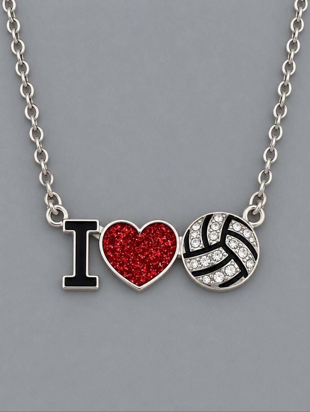 3/$30 I Love Volleyball Chain Necklace
